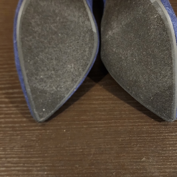 Blue Faux Suede Heels - Picture 3 of 3